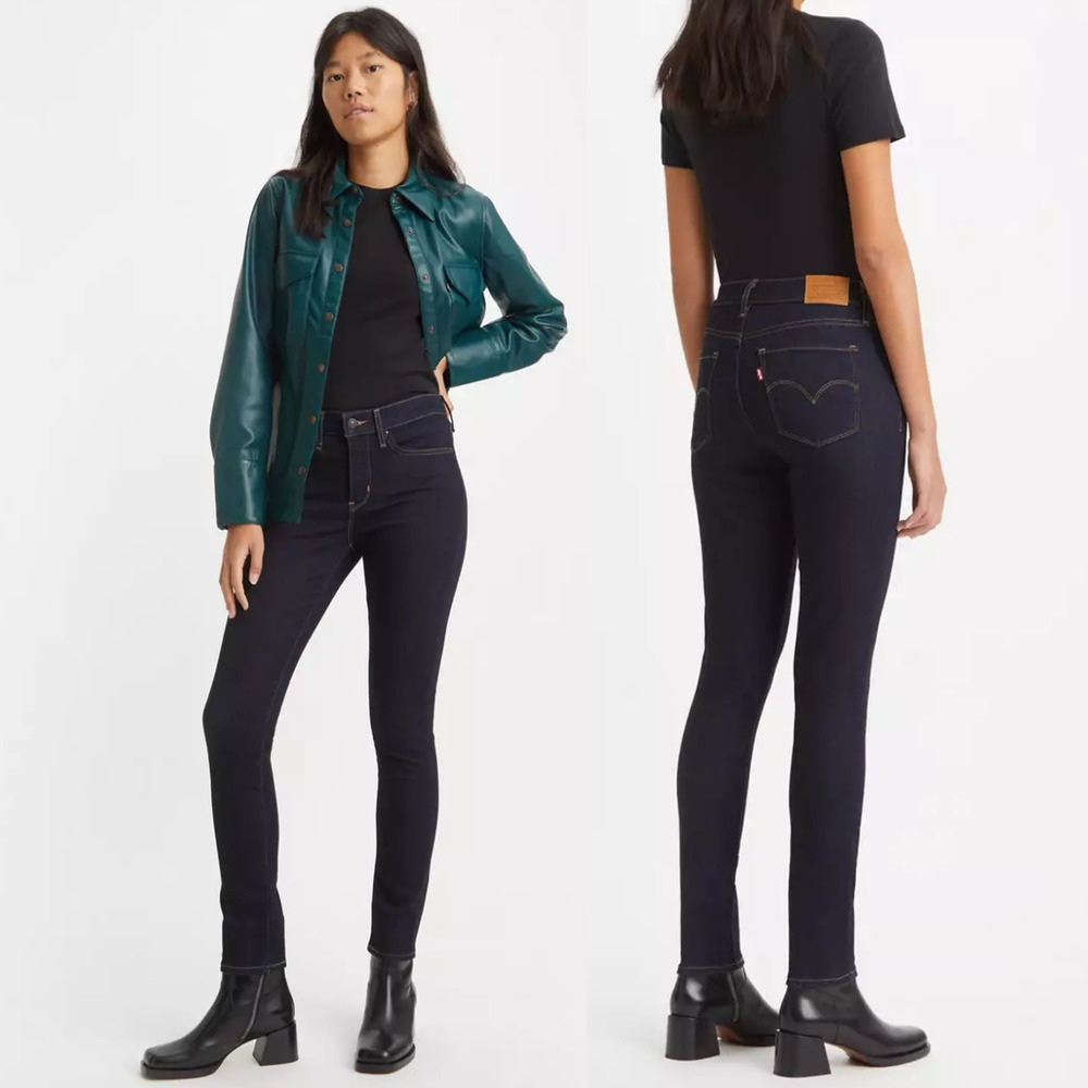 NWT LEVI'S Premium 311 Shaping Skinny Jean Sz 24 Blue Wave Dark Wash